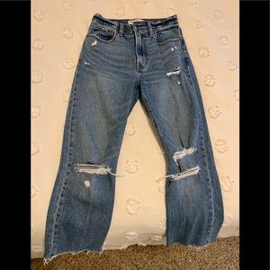 Abercrombie & Fitch The Ankle Straight Ultra High Rise size 2 short